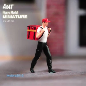 1/87 Take Out Man Scene Props Miniatures Doll Figure Fit 1/32 1/64 Car Model Toy - Picture 1 of 6