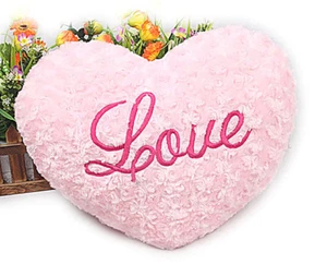 Valentine's Day Fluffy Love Heart Pillow - Picture 1 of 2