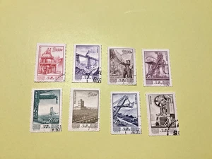 ANCIEN SÉRIE DE 8 TIMBRE POSTE DE CHINE CHINOIS 1954 RÉPUBLIQUE POPULAIRE E6 - Picture 1 of 2