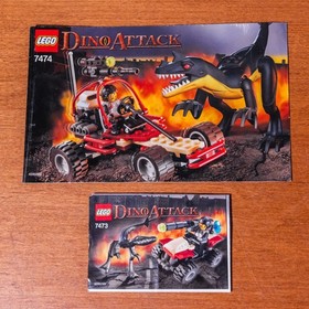 LEGO Dino Attack 7473 7474 Instruction Booklets Lot Good