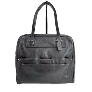 Cartera grande Coach Taylor de cuero negro Bowler F30965 - Imagen 1 de 16