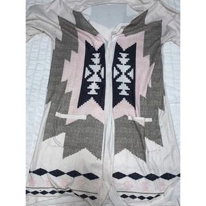 Women’s Aztec Open Front Tribal Print Cardigan Size 2XL - Picture 1 of 8