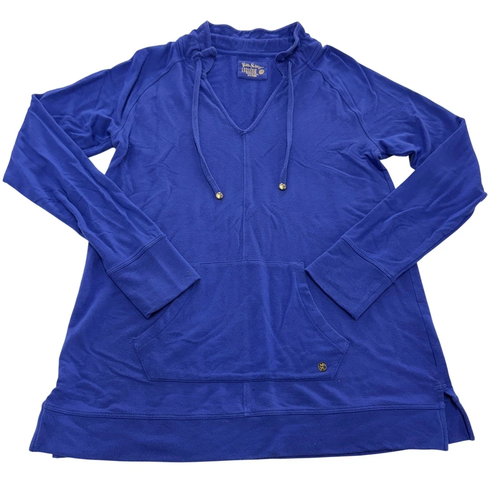 Sudadera con capucha Lilly Pulitzer para mujer azul medio Cassie Popover Pullover Luxletic Foto 1 de 4