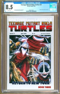Teenage Mutant Ninja Turtles #21 (1989) CGC 8.5  WP  Eastman - Laird - Lawson - Image 1 of 2