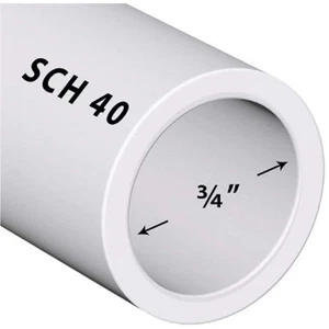 VENTRAL PVC Pipe Sch40 3/4 Inch (0.75) White Custom Length - Picture 1 of 5