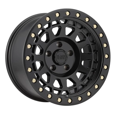 One 17x9 Black Rhino Primm 6x5.5/6x139.7 -12 Black Wheel Rim 112.1 - Image 1 of 3