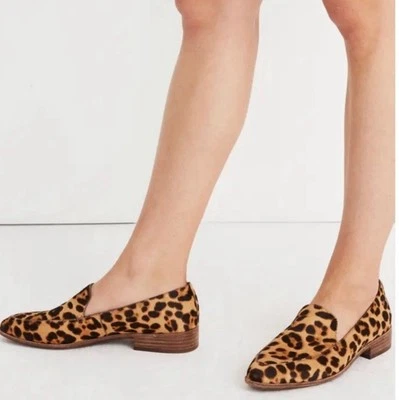 Mocasín Madewell The Frances genuino pelo de becerro estampado de leopardo para mujer 7,5 ¡EXCELENTE ESTADO USADO! Foto 1 de 4
