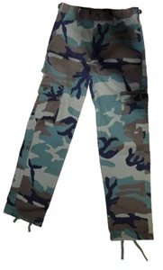 Propper Woodland Army Camo Fatigues Cargo Trouser Pants Size 18 28x26 Youth D-1 - Picture 1 of 5