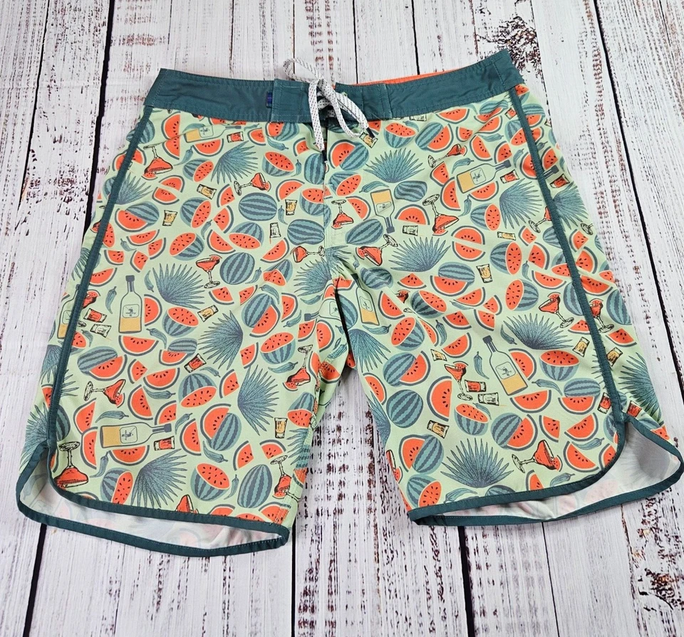 Pantalones Cortos William Murray Hombres 32 Verde Melón Cóctel Golf Natación Bebida Surf Multiusos Foto 1 de 4