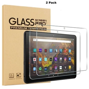 2PCS Amazon Fire HD Tempered Glass Screen Protector 9H Bubble Free Anti-Scratch - Picture 1 of 39