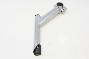 High 40 degree rise 22.2mm Handlebar Stem 90mm reach Silver 25.4mm 2 bolt clamp - Picture 1 of 2