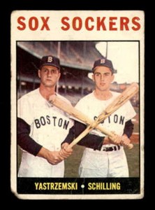 1964 Topps #182 Carl Yastrzemski/Chuck Schilling Sox Sockers F X2780127