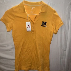 MICHIGAN WOLVERINES Golf Shirt Women’s SMALL NEW W/TAGS ANTIGUA NCAA OFFICIAL - Picture 1 of 5