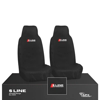 FOR AUDI A1 A3 A4 A5 & S LINE - CUSTOM FRONT SEAT COVERS BLK S1 S3 S4 S5 A6 A7 - Image 1 of 2