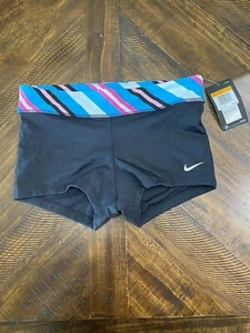 Nike Shorts Small Black  Striped Waistband Size Small - Picture 1 of 12