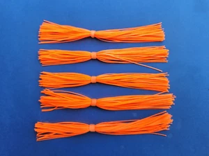 5 silicone Skirt Solid Orange 5-68 Lure Spinnerbait Buzz jig Bass Tackle - Picture 1 of 1