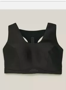 M&S GOODMOVE BLACK NON WIRED HIGH IMPACT FLEXIFIT SPORTS BRAS 40B - Picture 1 of 6