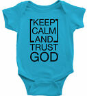 Infant Baby Bodysuit One-Piece romper Printed Keep Calm And Trust God