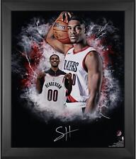 Scoot Henderson Trail Blazers FRMD Signed 20x24 2023 NBA Draft In Focus Photo