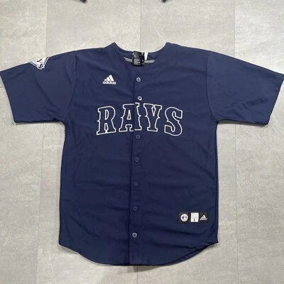 Tampa Bay Rays Adidas jersey boys Large youth blue throwback stitched MLB - Image 1 of 4