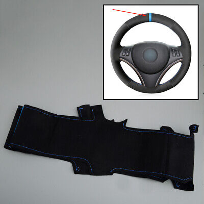 Suede Leather Car Steering Wheel Cover Fit For BMW E90 E91 E92 E93 Or X1 E84 E87 • 36.62€