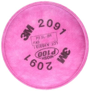 3M particulate filters P100 #2091/07000 , Pink, One Size, 2 Count - Picture 1 of 1