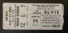 1974 Elvis Presley Concert Ticket Stub  Niagara Falls Convention Center New York