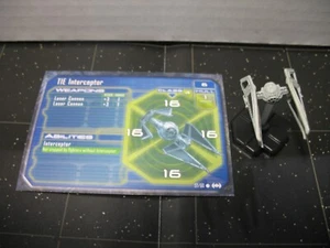 =Star Wars Miniatures STARSHIP BATTLES TIE Interceptor 57/60 with card= - Picture 1 of 1