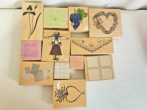 12 Surtidos de Estampillas de Goma Base de Madera PUNTOS Debbie Mumm Penny Black Hero Arts - Imagen 1 de 4