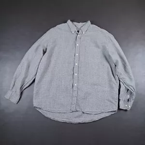Eddie Bauer Hemd Herren XL Leinen kariert Gingham Button Down atmungsaktiv langarm - Bild 1 von 12