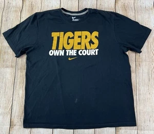 Nike Missouri Mizzou Tigers Own The Court Black Regular Fit T Shirt Size XL - Picture 1 of 7