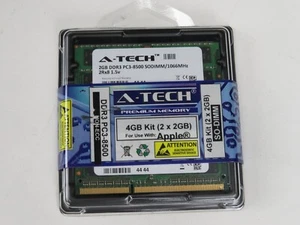 A-Tech 4GB DDR3 SODIMM | 2x2GB | 1066MHz | For Apple Laptops - Picture 1 of 3