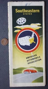 Southeastern States 1952 hoja de ruta oficial AAA Florida bujías Auto-Lite --- - Imagen 1 de 1