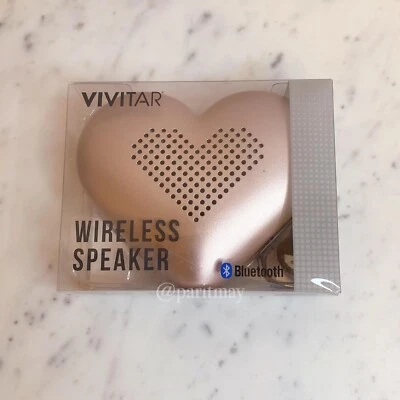 Target Bullseye VIVITAR Rose Gold Heart Wireless Bluetooth Speaker (NIB) - Image 1 of 2
