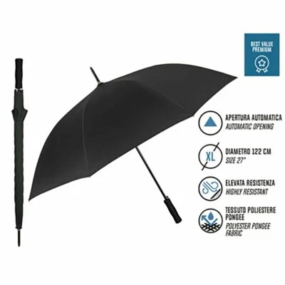Ombrello Uomo Perletti Golf 65 Automatico Antivento Parapioggia Diametro Cm 122 - Immagine 1 di 3