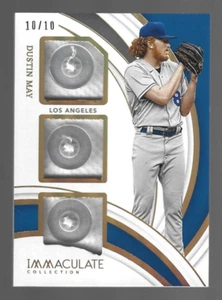 Dustin May 2022 Panini Immaculate Collection Materials Trios Buttons 10/10 - Picture 1 of 5