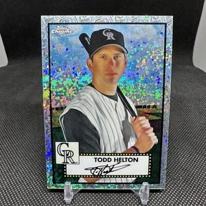 2021 Mini rifrattore diamantato cromato platino anniversario 70° /70 Todd Helton - Foto 1 di 2