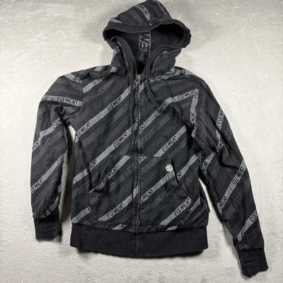 Sudadera con capucha Element Skate vintage para hombre pequeña negra Grunge Skater Y2K Goth AOP #241 Foto 1 de 4