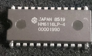 Hitachi HM6116LP-4, 2048 Word x 8 Bit Velocidad CMOS SRAM, Z-80, Commodore (C12B1) - Imagen 1 de 2