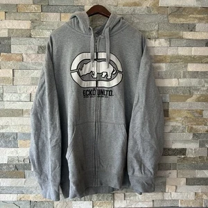 Vintage Y2K Ecko Unltd Logo Full Zip Hoodie XL - Imagen 1 de 5