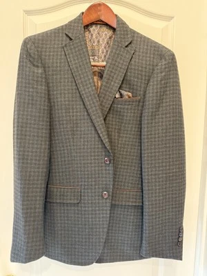 Abrigo deportivo regular Tallia 38R para hombre mezcla de lana oliva y marrón nuevo con etiquetas Foto 1 de 4