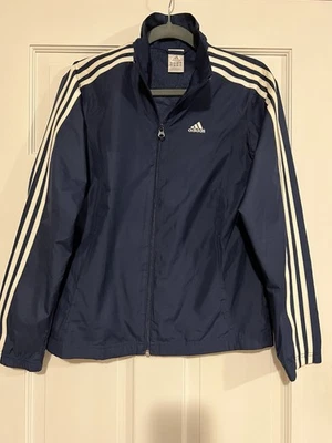 Adidas Mujer Essentials 3 Rayas Traje de Pista Azul Marino Cremallera Chaqueta y Pantalones Talla S Foto 1 de 4