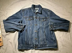 J Crew Mercantile Jean Jacket Mens Medium Blue Denim Casual Button Up Trucker  - Picture 1 of 10