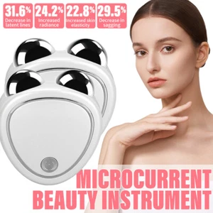 Microcurrent Facial Massager Face Roller Skin Lifting V-shape Device USB Machine - Picture 1 of 20