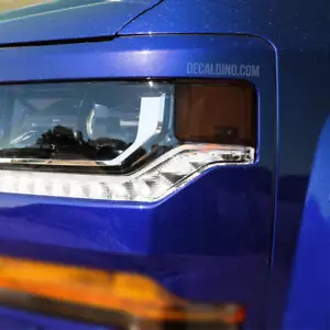 Fits 2016 - 2018 Silverado 1500 Headlight Reflector Dark Tint Smoke Overlay - Foto 1 di 2
