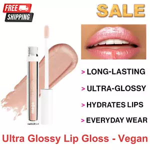 Ultra Glossy Lip Gloss - High Shine, Moisturizing, Vitamin E, Vegan - Champagne - Picture 1 of 14