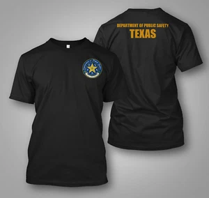 Departamento de Seguridad Pública de Texas - Camiseta personalizada para hombre espalda y frente - Imagen 1 de 4