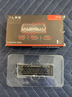 PNY XLR8 CS3140 4TB M.2 NVMe Gen4 x4 Internal Solid State Drive (SSD) Heatsink - Image 1 of 4
