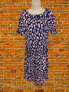 JOULES DRESS SIZE UK 12 NAVY ABSTRACT PRINT CASUAL SHORT SLEEVE T SHIRT BETH - Picture 1 of 5