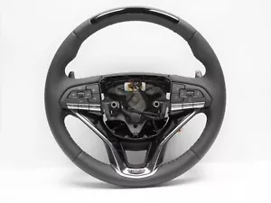 Cadillac Escalade V-Series Black Wood Leather Steering Wheel w/ Paddle Shifters - Foto 1 di 12